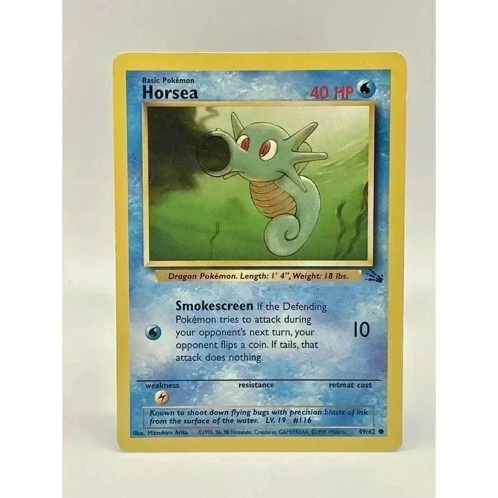 1995 horsea pokemon card Pokemon | Toys | Horsea 4962 Fossil Unlimited Common Non Holo Vintage999 Pokemon  Card Wotc Lp